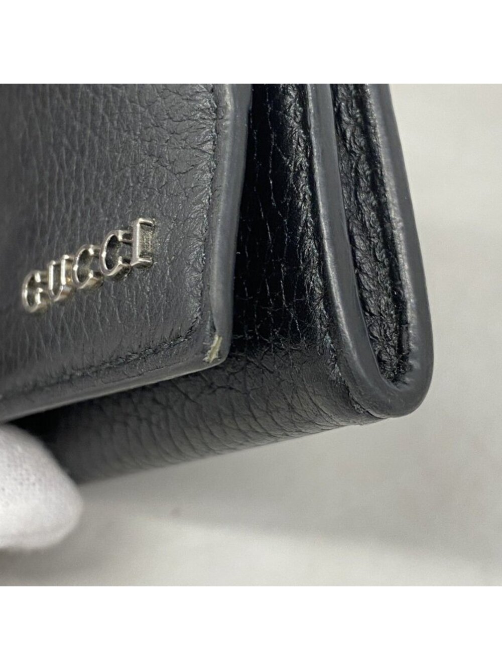 Gucci Coin Case Leather Black Silver - Picture 5 of 7